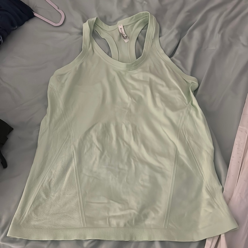Athleta light green workout tank top